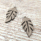 Walnut Palm Leaf Sterling Earrings