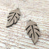 Walnut Palm Leaf Sterling Earrings