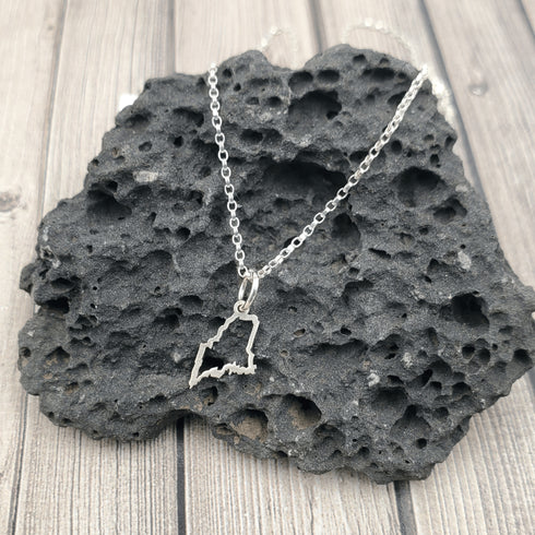 Mini Maine Outline Necklace