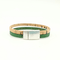 Tan & Green Thin Cork Bracelet