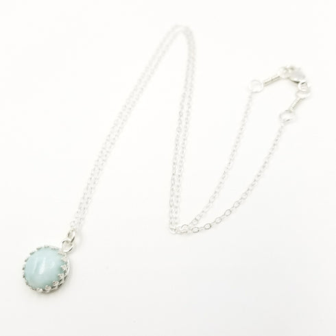 Larimar Bezel Necklace