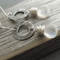 Moonstone Circle Earrings