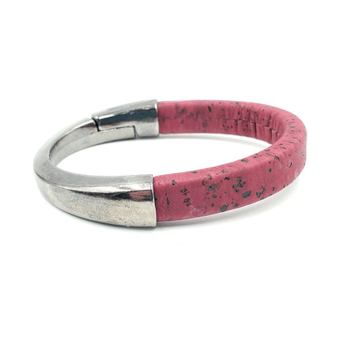 Wine Cork Gunmetal Cuff Bracelet