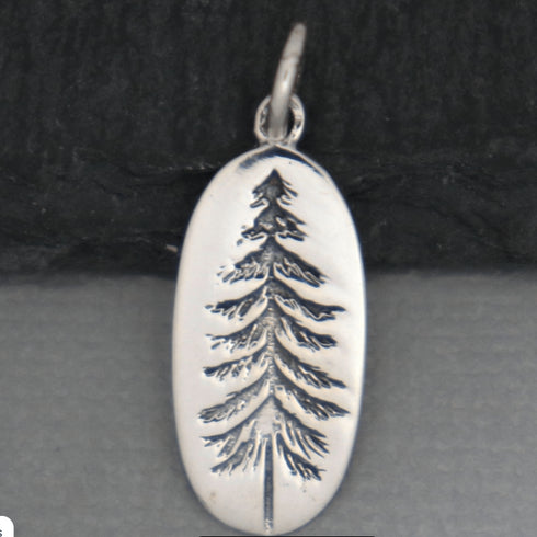 Pine Tree Charm .925 Necklace