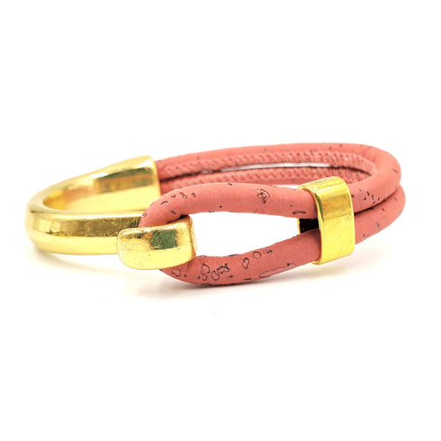 Pick Your Color- Gold Cork Hook Bracelet