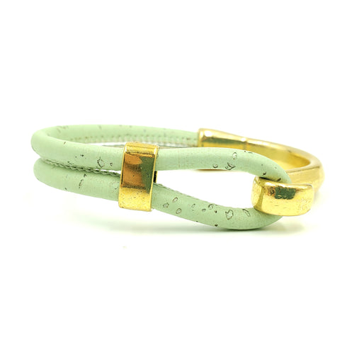Pick Your Color- Gold Cork Hook Bracelet