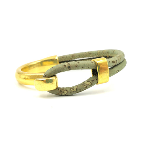 Pick Your Color- Gold Cork Hook Bracelet