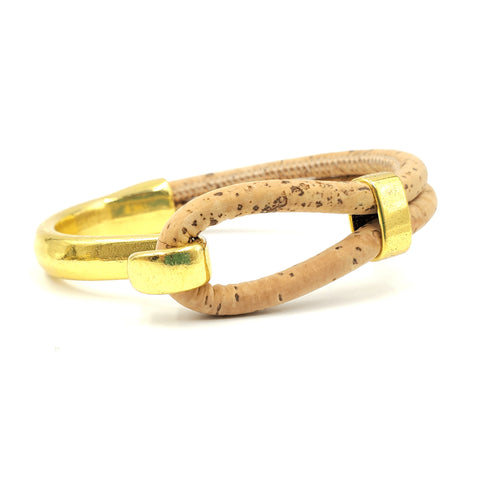 Pick Your Color- Gold Cork Hook Bracelet