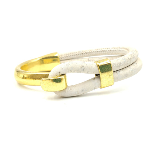 Pick Your Color- Gold Cork Hook Bracelet