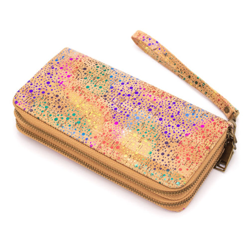 Rainbow Women's Zipper Double Clutch Wallet