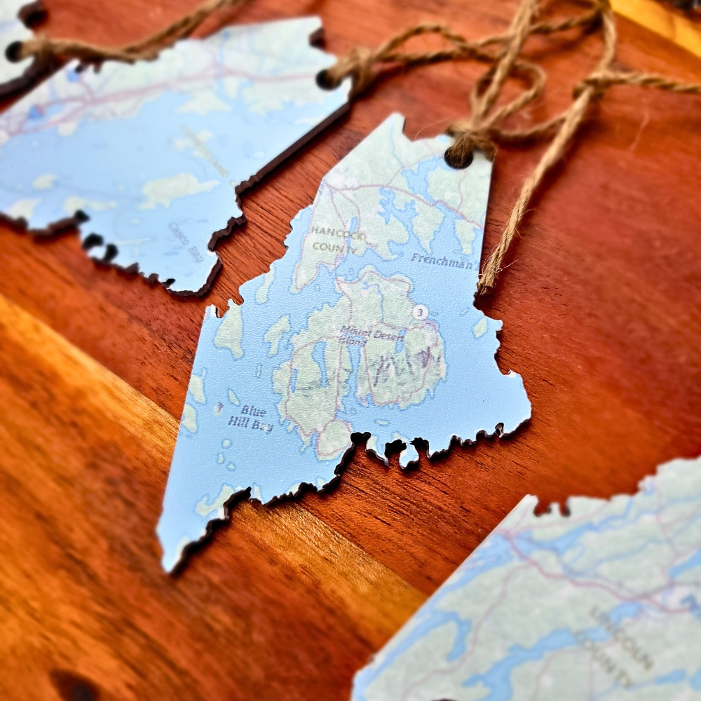Custom Map Ornaments | Personalized Map Keepsake