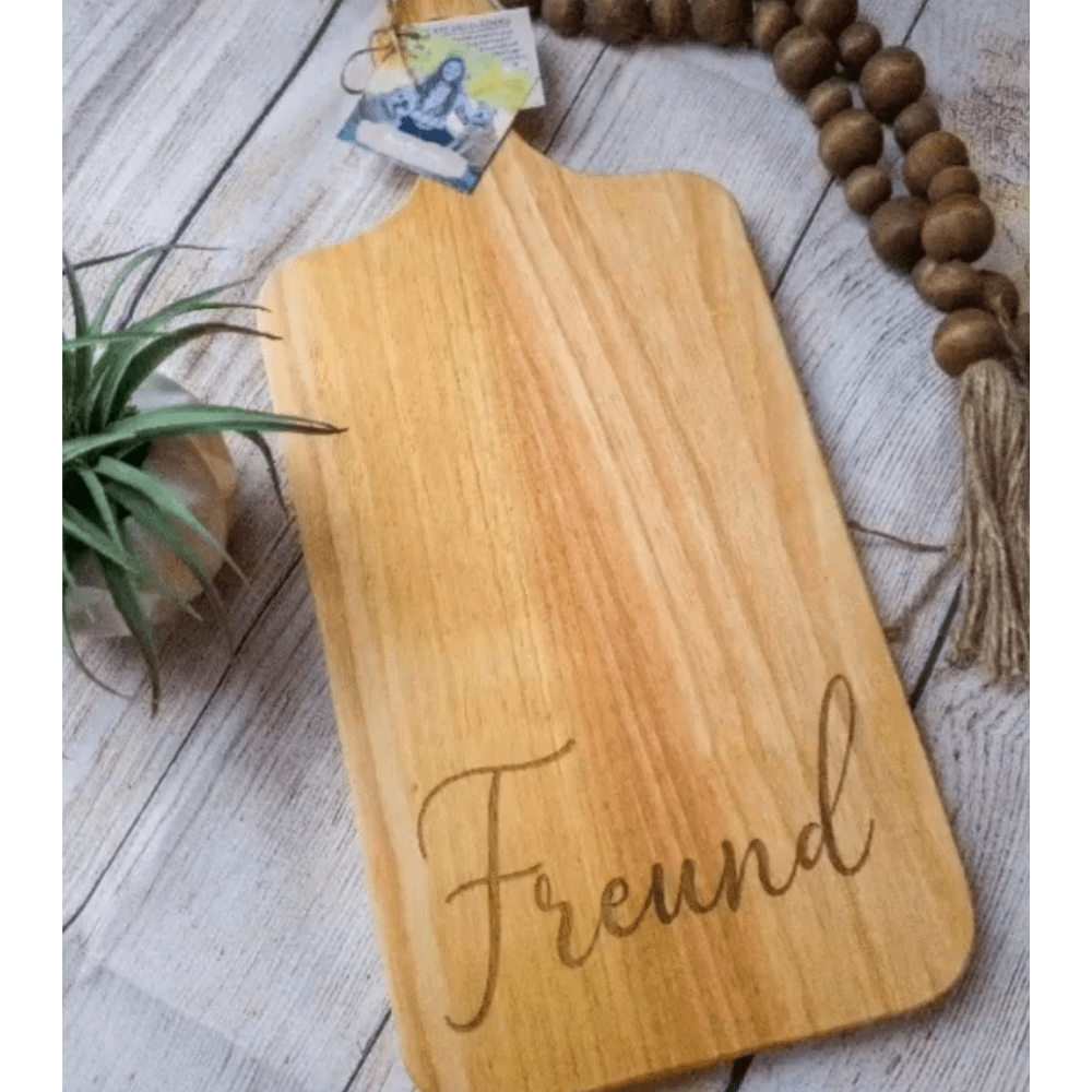 Personalized Cutting Board with Handle - Name on Handle